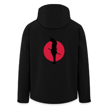 Japan Samurai Warrior (Japan flag) - Veste softshell homme en polyester recyclé Stanley/Stella - noir - Dos - AI Model Male 185 light (185cm)