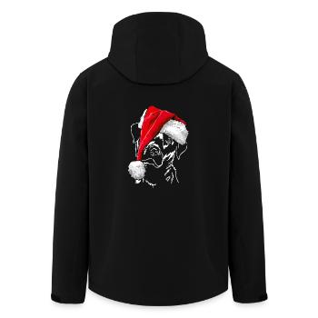 LABRADOR Retriever chien de Noël bonnet Wilsigns - Veste softshell homme en polyester recyclé Stanley/Stella - noir - Dos - AI Model Male 185 light (185cm)