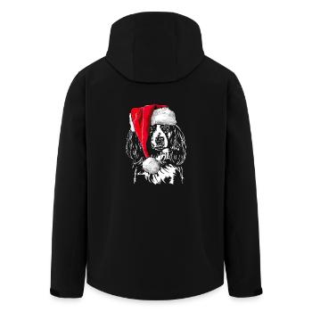 Santa KOOIKERHONDJE Chiens de Noël Wilsigns - Veste softshell homme en polyester recyclé Stanley/Stella - noir - Dos - AI Model Male 185 light (185cm)