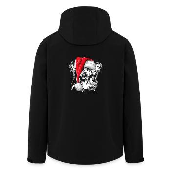 Santa Chinese Crested Dog Weihnachten Wilsigns - Recycelte Männer Softshell-Jacke von Stanley/Stella - Schwarz - Hinten - AI Model Male 185 light (185cm)