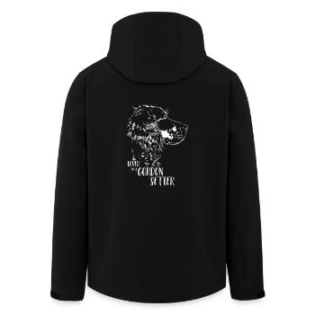 Aimé par un chien Gordon Setter Talking - Veste softshell homme en polyester recyclé Stanley/Stella - noir - Dos - AI Model Male 185 light (185cm)
