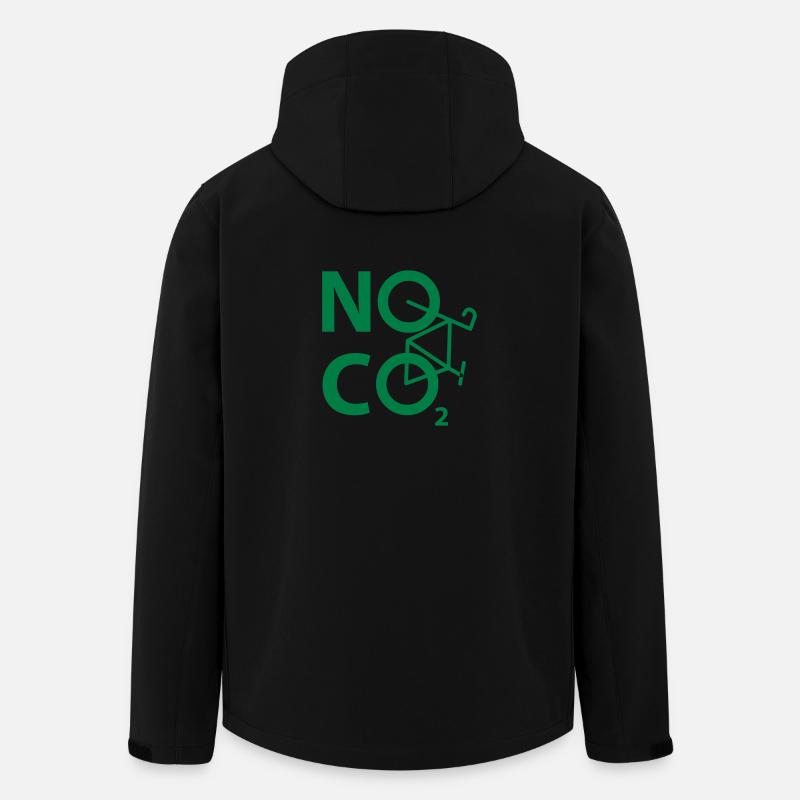 NO CO2 - cyclistes et design - Veste softshell homme en polyester recyclé Stanley/Stella - noir