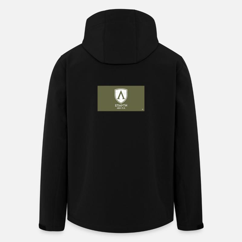 Bouclier spartiate 480 av. J.-C. - Veste softshell homme en polyester recyclé Stanley/Stella - noir