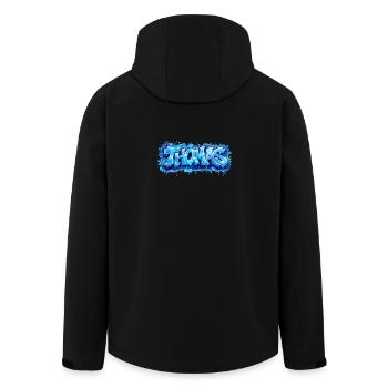 Graffiti   Thomas Prénom cadeau idéal imprimable  - Veste softshell homme en polyester recyclé Stanley/Stella - noir - Dos - AI Model Male 185 light (185cm)