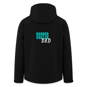 BORDER COLLIE DOG DAD - Recycelte Männer Softshell-Jacke von Stanley/Stella - Schwarz - Hinten - AI Model Male 185 light (185cm)