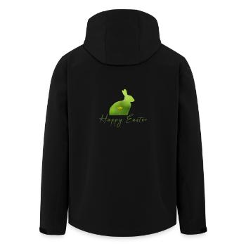 Joyeux lapin de Pâques - Veste softshell homme en polyester recyclé Stanley/Stella - noir - Dos - AI Model Male 185 light (185cm)
