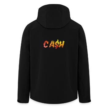Cash Design pour les personnes en espèces - Veste softshell homme en polyester recyclé Stanley/Stella - noir - Dos - AI Model Male 185 light (185cm)