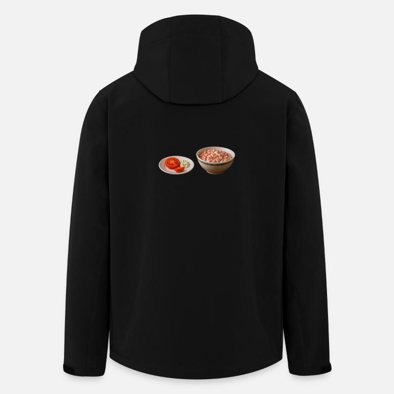 Salade de tomates avec crème sure - Veste softshell homme en polyester recyclé Stanley/Stella - noir