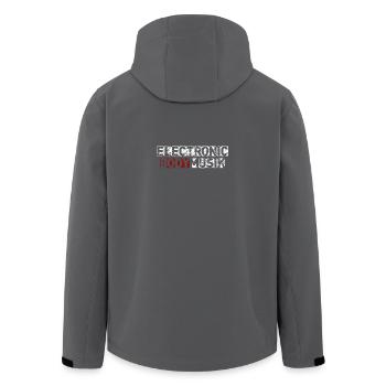 Electronic body music - Men’s Recycled Softshell Jacket by Stanley/Stella - anthracite - Back - AI Model Male 185 light (185cm)