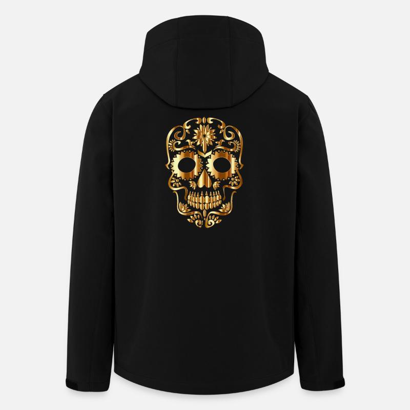 Totenkopf - Recycelte Männer Softshell-Jacke von Stanley/Stella - Schwarz