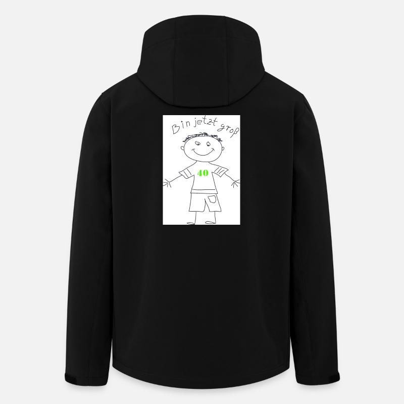 Bin jetzt groß! - Recycelte Männer Softshell-Jacke von Stanley/Stella - Schwarz