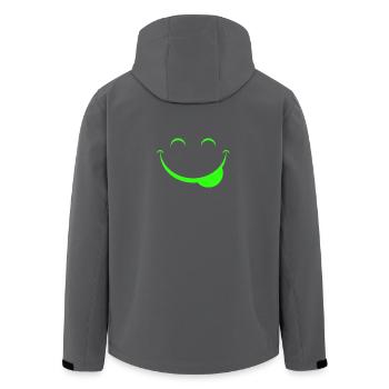 Lustiges Gesicht - Recycelte Männer Softshell-Jacke von Stanley/Stella - Schwarz - Hinten - AI Model Male 185 light (185cm)