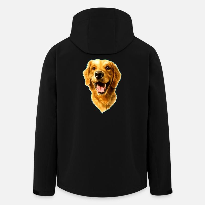 Golden Retriver - Veste softshell homme en polyester recyclé Stanley/Stella - noir