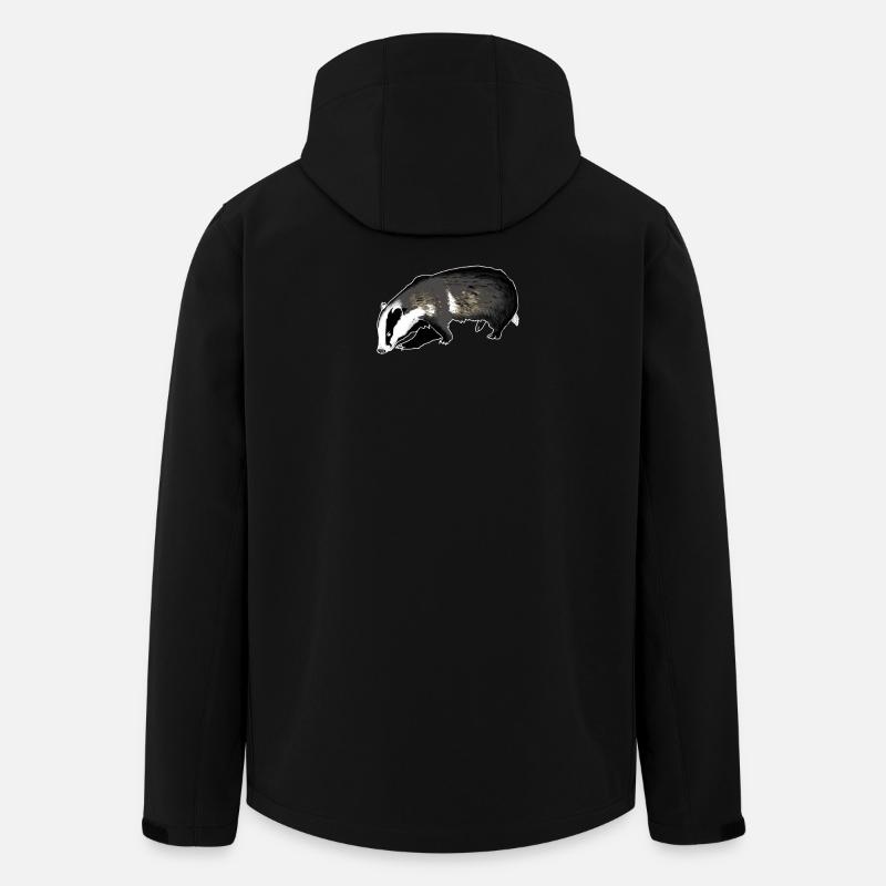 Dachs - Recycelte Männer Softshell-Jacke von Stanley/Stella - Schwarz