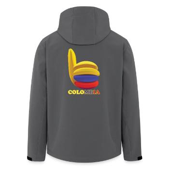 plátano banane Colombie - Veste softshell homme en polyester recyclé Stanley/Stella - noir - Dos - AI Model Male 185 light (185cm)