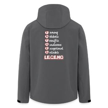 Father's Day, Father's Day, Father's Day, Father's - Men’s Recycled Softshell Jacket by Stanley/Stella - anthracite - Back - AI Model Male 185 light (185cm)