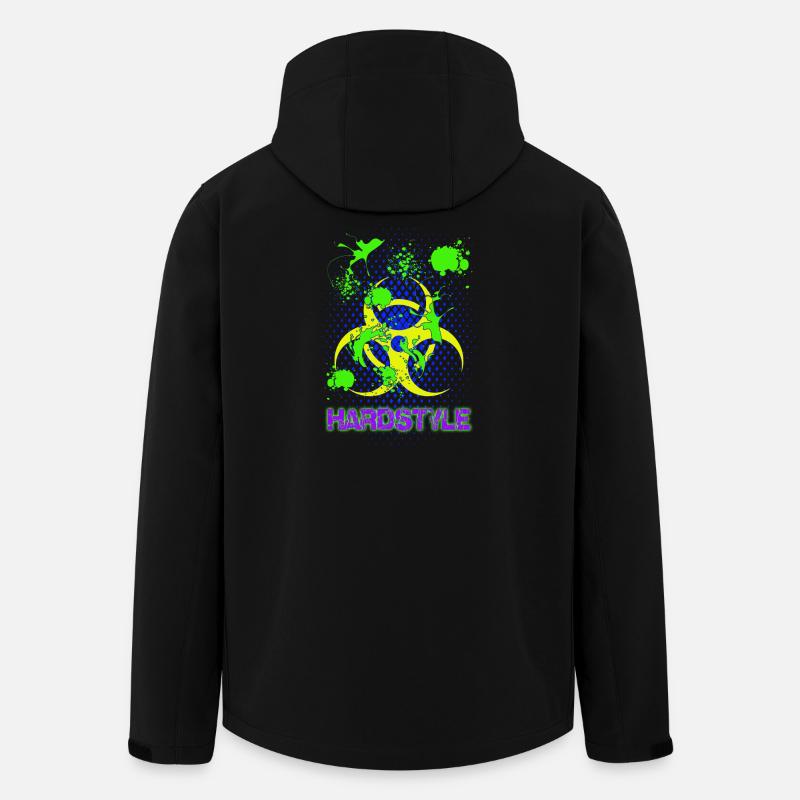 Splash Hardstyle Techno Trance House - Recycelte Männer Softshell-Jacke von Stanley/Stella - Schwarz