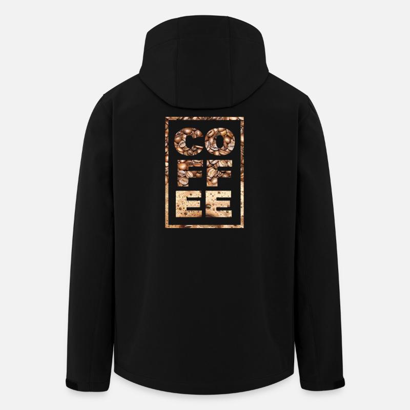 Kaffee Spruch Kaffeetrinker Kaffeebohnen Koffein - Recycelte Männer Softshell-Jacke von Stanley/Stella - Schwarz