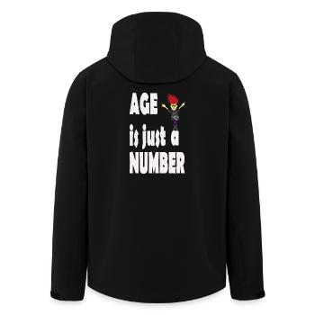 Age is just a number - Men’s Recycled Softshell Jacket by Stanley/Stella - black - Back - AI Model Male 185 light (185cm)
