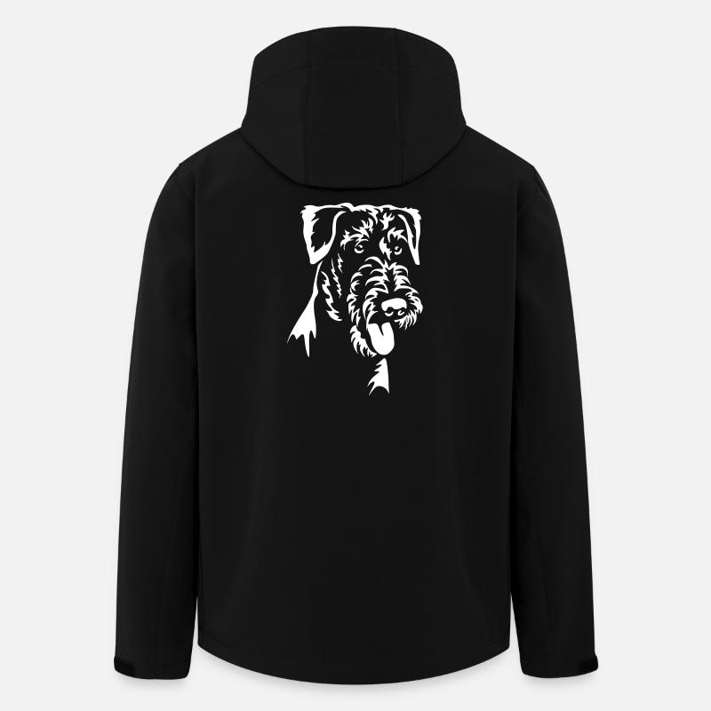 Airedale Terrier Head "Black Edition" - Men’s Recycled Softshell Jacket by Stanley/Stella - black
