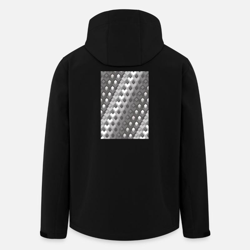 Graustufen Farbverlauf Linkswendung - Recycelte Männer Softshell-Jacke von Stanley/Stella - Schwarz