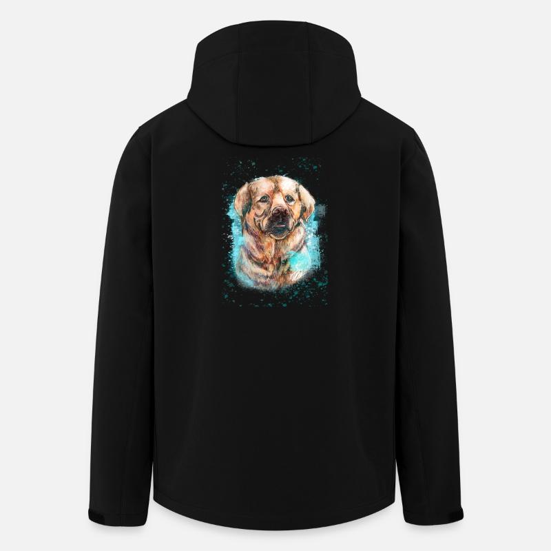 Labrador Hund. - Recycelte Männer Softshell-Jacke von Stanley/Stella - Schwarz