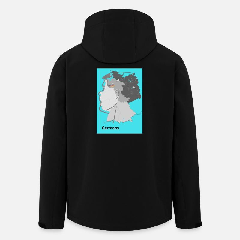 Germany Gradient Map - Men’s Recycled Softshell Jacket by Stanley/Stella - black