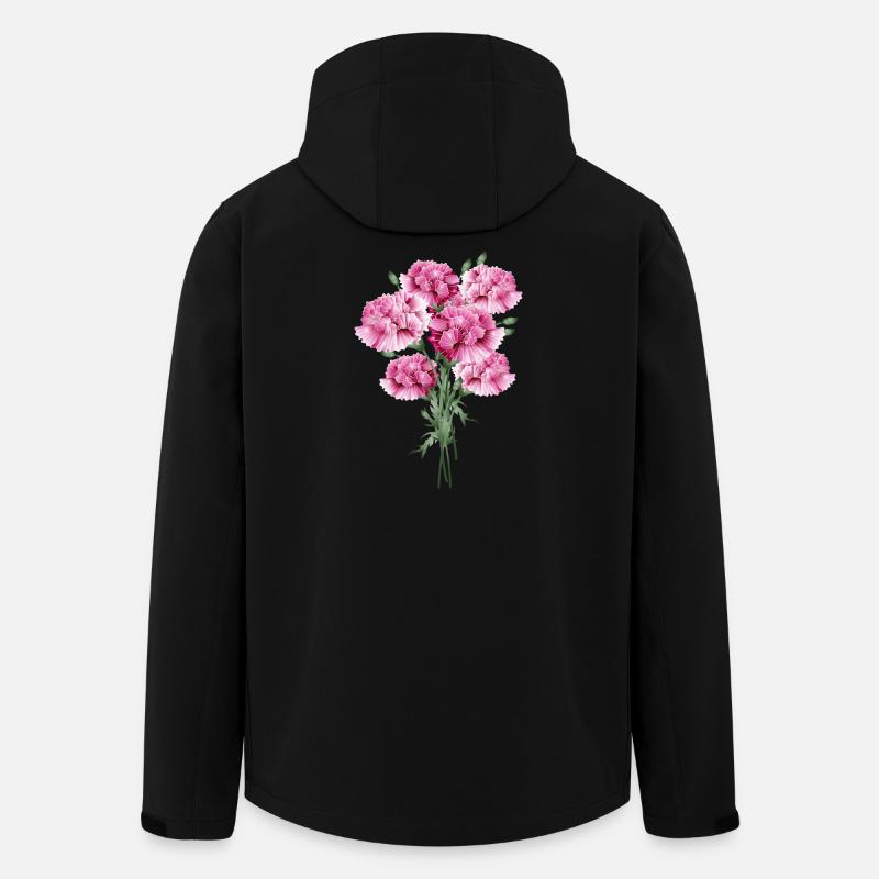 fascinant bouquet rose d’œillets - Veste softshell homme en polyester recyclé Stanley/Stella - noir