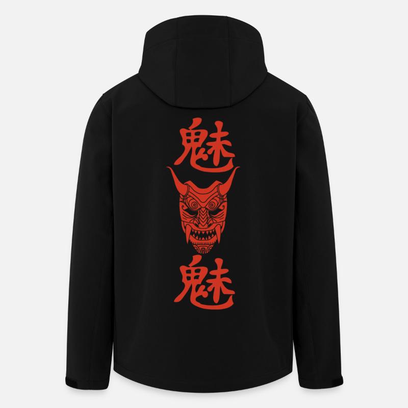 Japanischer roter Dämon - Recycelte Männer Softshell-Jacke von Stanley/Stella - Schwarz