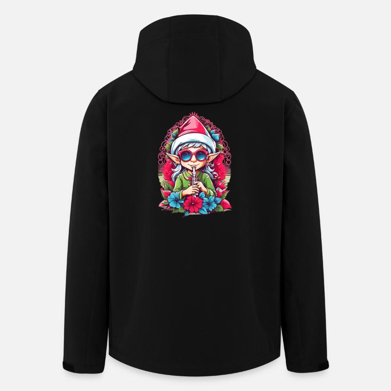 Elfe mit Flöte - Recycelte Männer Softshell-Jacke von Stanley/Stella - Schwarz