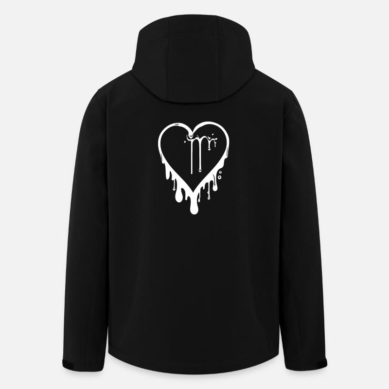 Geschmolzenes Graffiti Herz "Die große Liebe" - Recycelte Männer Softshell-Jacke von Stanley/Stella - Schwarz