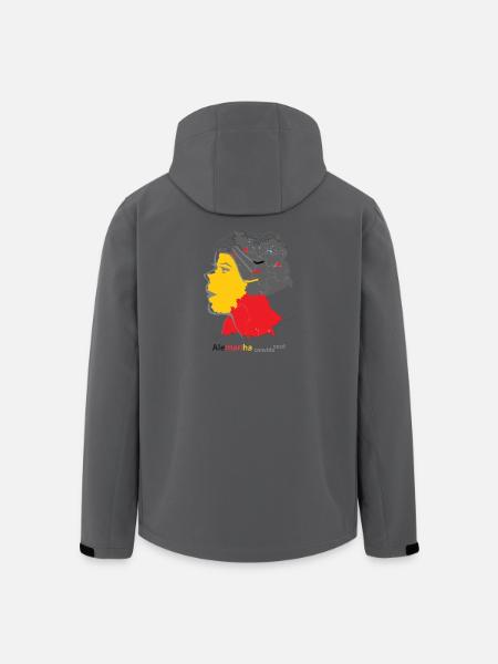Deutsche Sprachvielfalt Design - Recycelte Männer Softshell-Jacke von Stanley/Stella - Schwarz