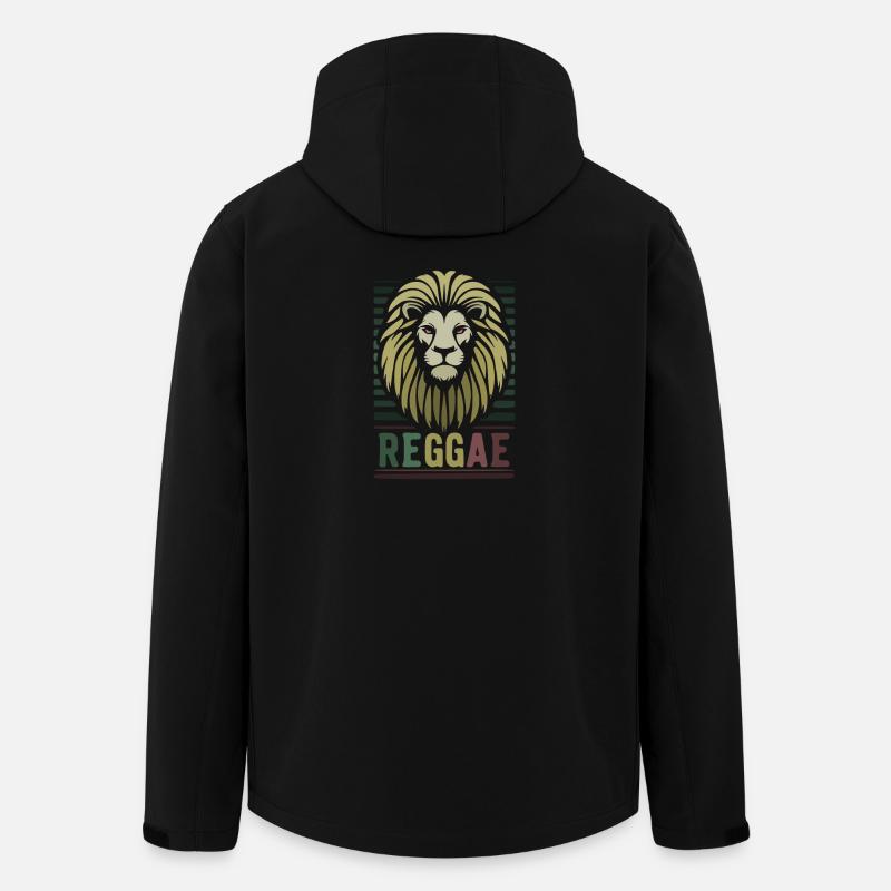 reggae music conquering lion - Veste softshell homme en polyester recyclé Stanley/Stella - noir