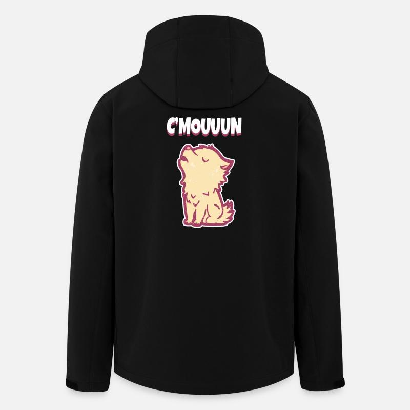 C’MON Howling Wolf Motivation - Veste softshell homme en polyester recyclé Stanley/Stella - noir