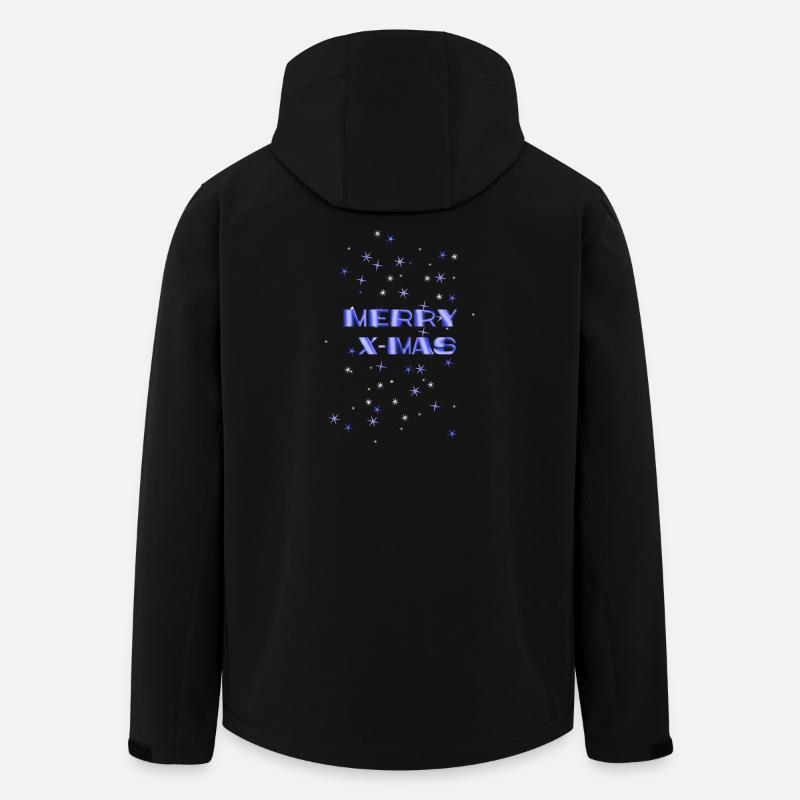 Merry X MAS - Recycelte Männer Softshell-Jacke von Stanley/Stella - Schwarz