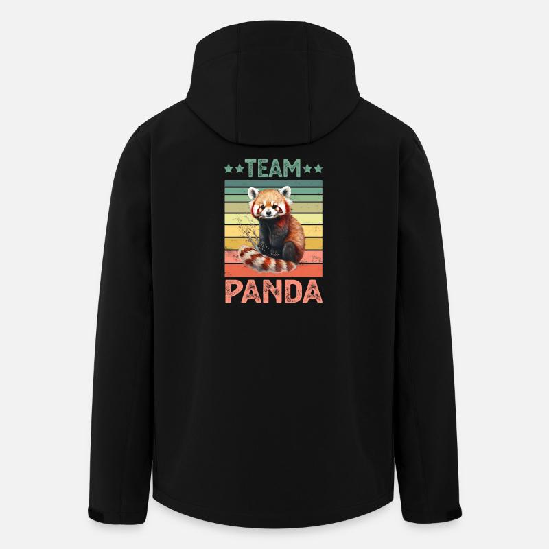 Roter Panda - Recycelte Männer Softshell-Jacke von Stanley/Stella - Schwarz