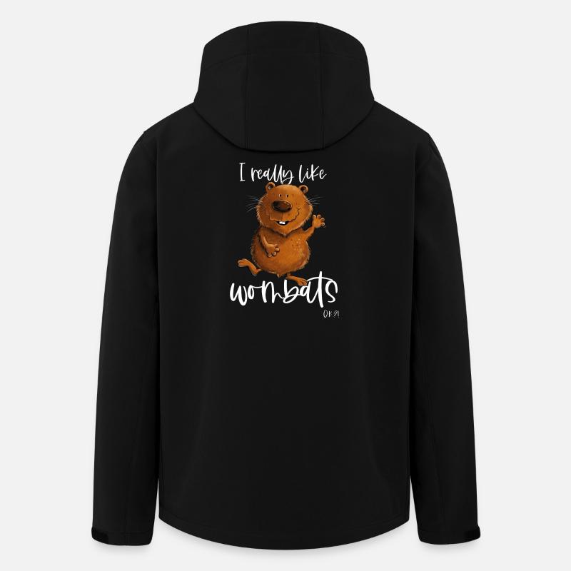 AustralieJ’aime beaucoup Wombats Australie - Veste softshell homme en polyester recyclé Stanley/Stella - noir