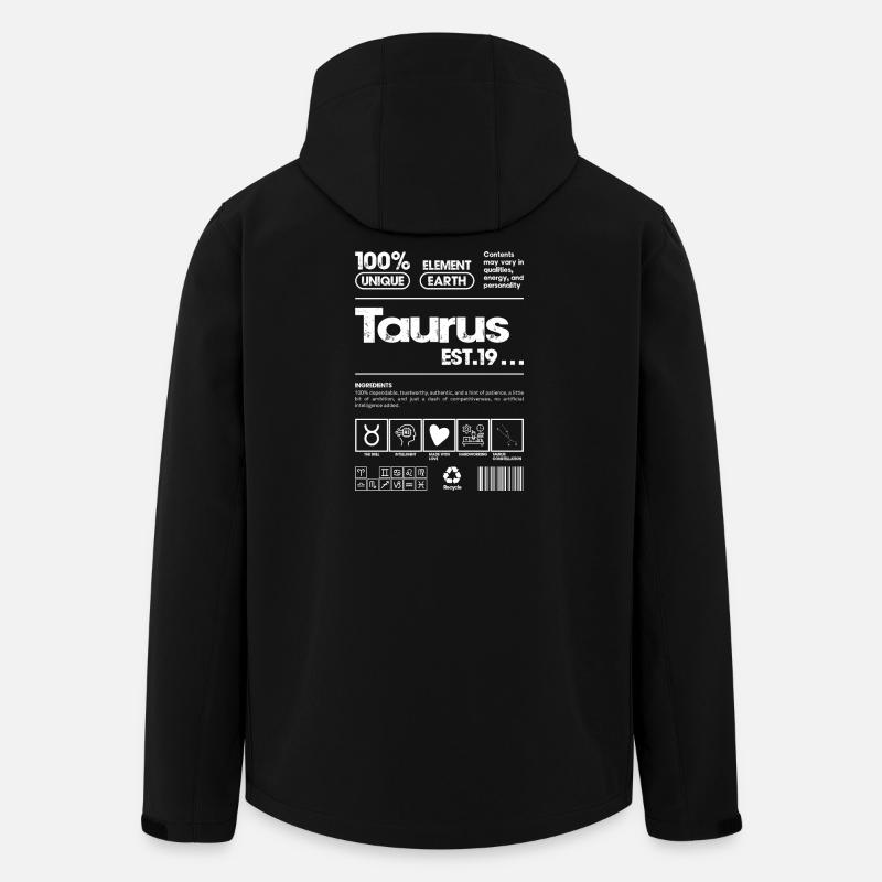 T-shirt Taurus Retro Glyphs - Veste softshell homme en polyester recyclé Stanley/Stella - noir
