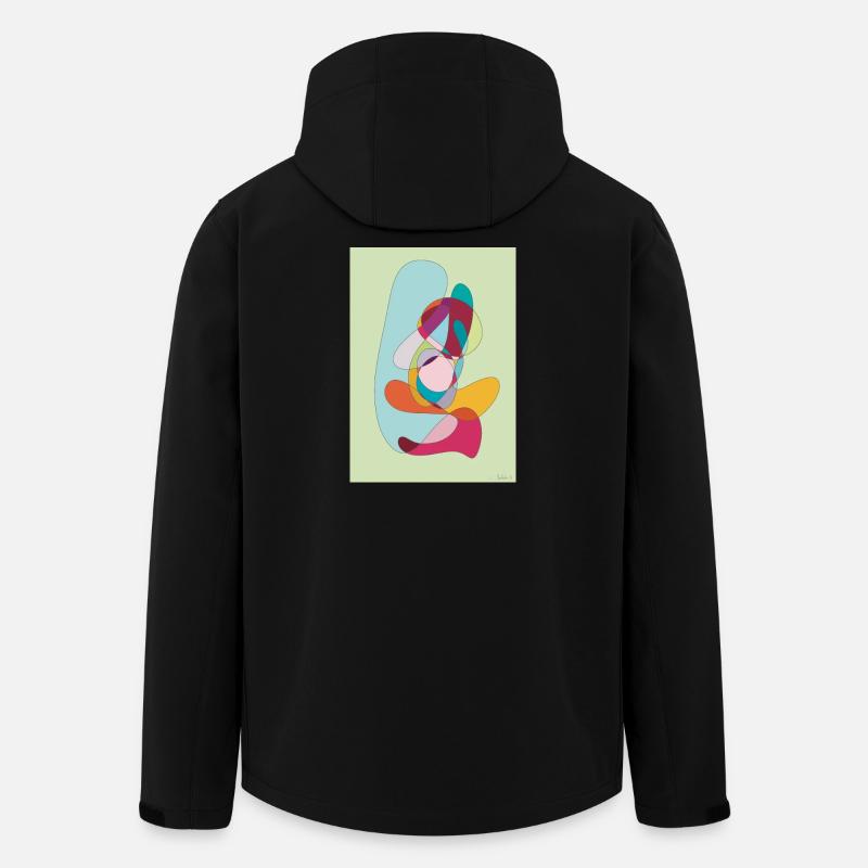 Abstrakte Farbflächen Komposition - Recycelte Männer Softshell-Jacke von Stanley/Stella - Schwarz