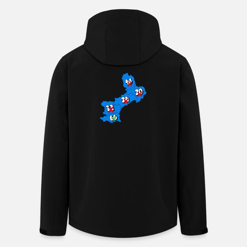 Region Languedoc Roussillon - Recycelte Männer Softshell-Jacke von Stanley/Stella - Schwarz