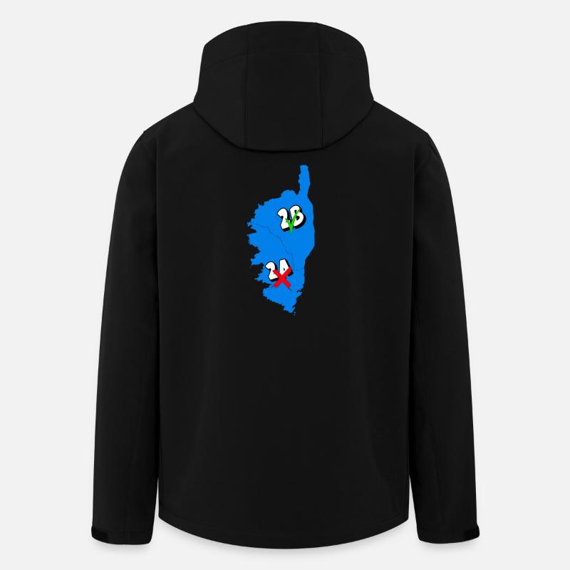 Region Korsika - Recycelte Männer Softshell-Jacke von Stanley/Stella - Schwarz