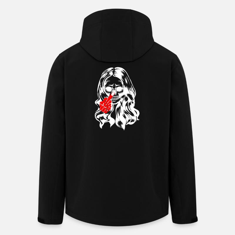 Cool Gothic Lady Skull - Men’s Recycled Softshell Jacket by Stanley/Stella - black