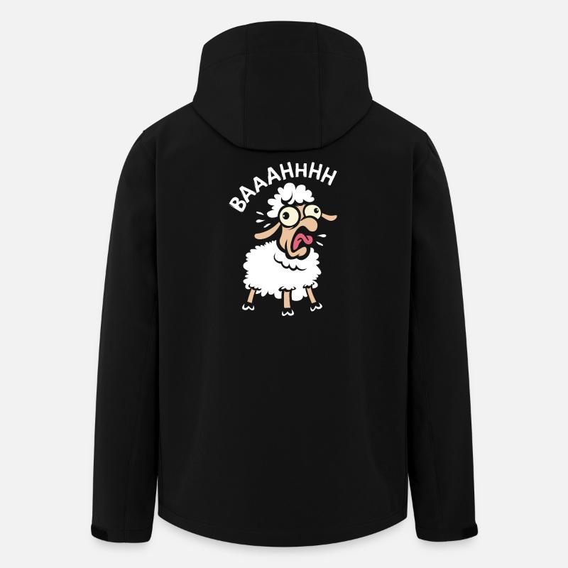 Verrücktes Schaf mit Spruch - Lustige Tiermotive - Recycelte Männer Softshell-Jacke von Stanley/Stella - Schwarz