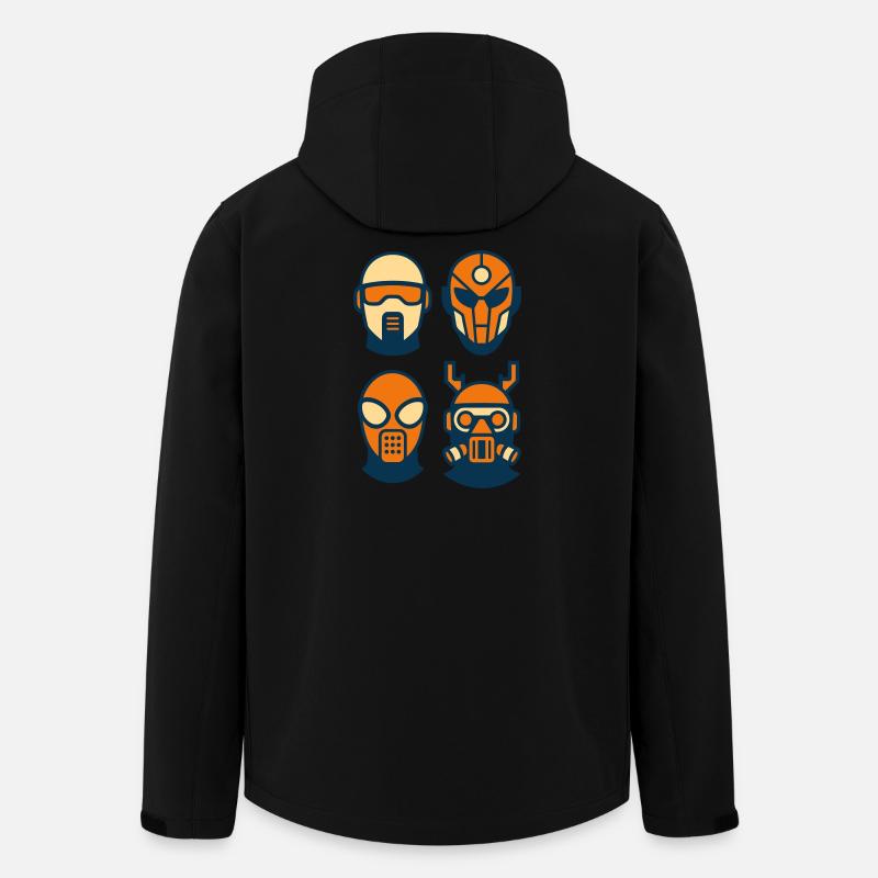 Future Masks - Recycelte Männer Softshell-Jacke von Stanley/Stella - Schwarz
