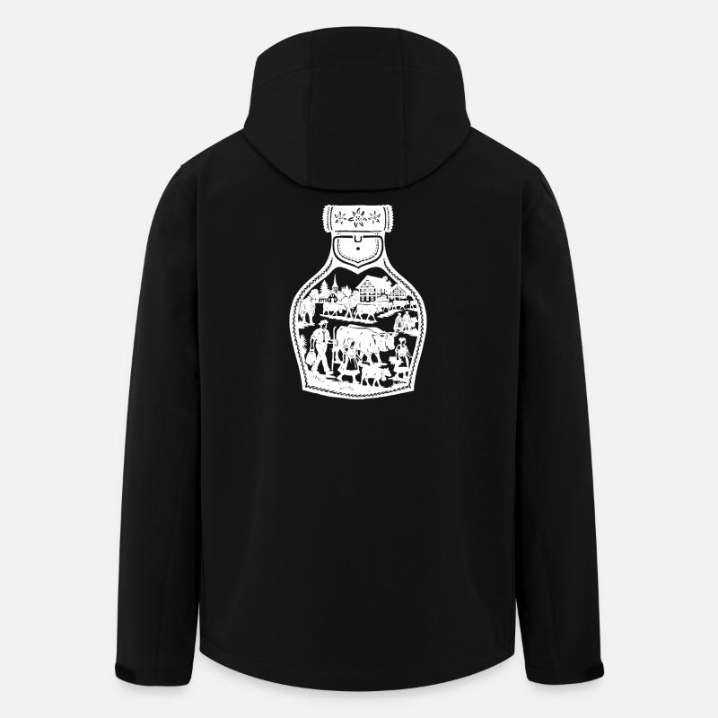 Alpabfahrt white - Recycelte Männer Softshell-Jacke von Stanley/Stella - Schwarz