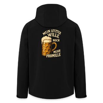 Bier Bierkrug Party feiern Promille Biertrinker  - Recycelte Männer Softshell-Jacke von Stanley/Stella - Schwarz - Hinten - AI Model Male 185 light (185cm)