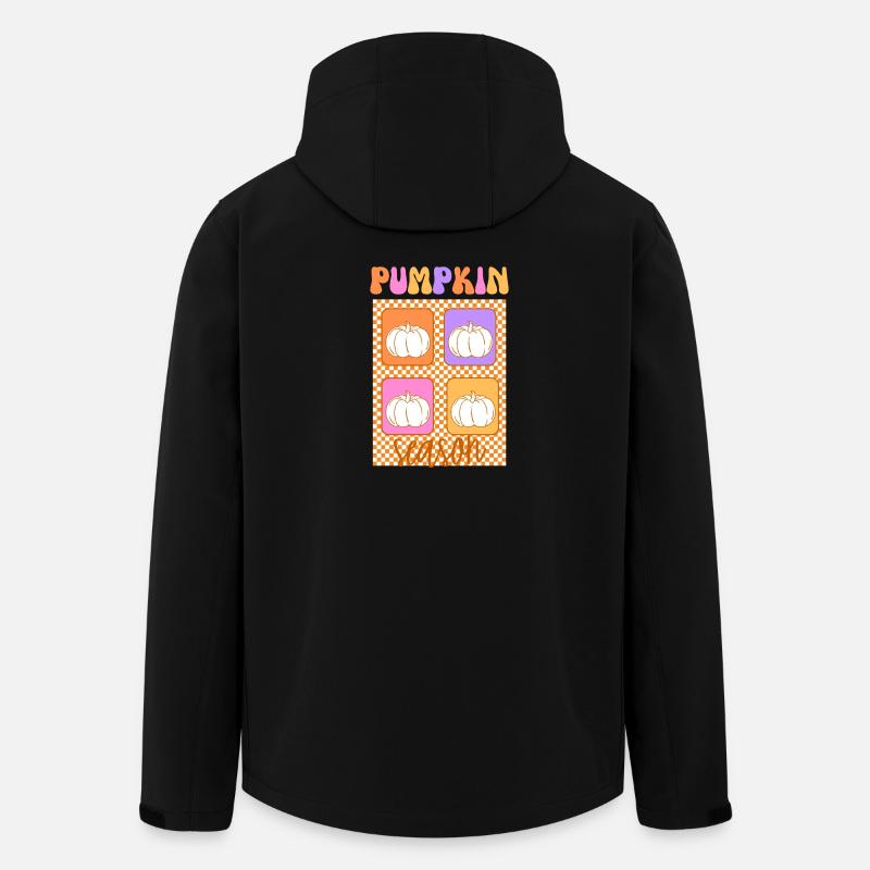 🎃 Saison des citrouilles – Style 🍂 rétro - Veste softshell homme en polyester recyclé Stanley/Stella - noir