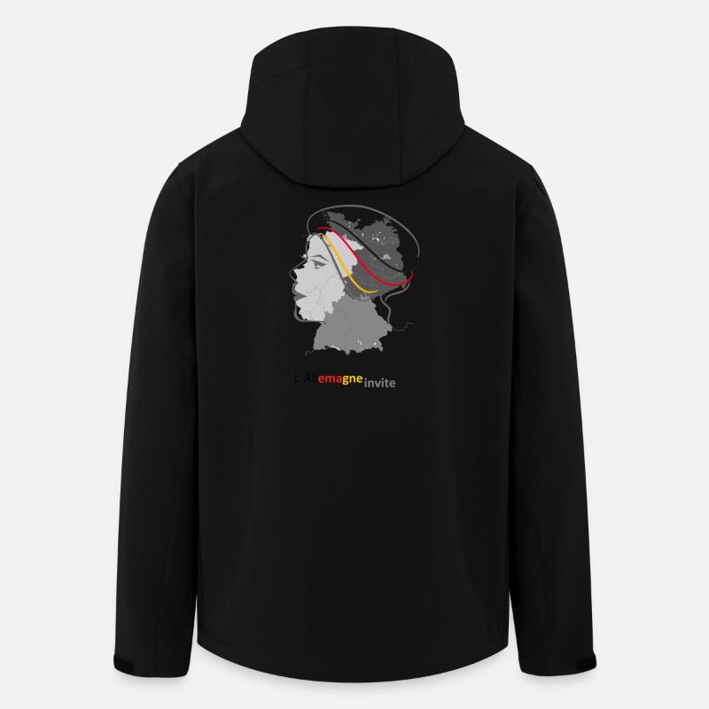 Künstlerische Deutschland-Contour - Recycelte Männer Softshell-Jacke von Stanley/Stella - Schwarz