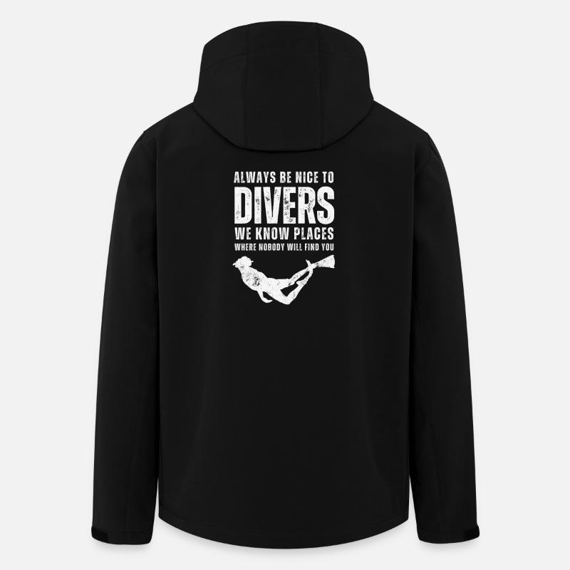 Sei immer nett zu Tauchern - Recycelte Männer Softshell-Jacke von Stanley/Stella - Schwarz