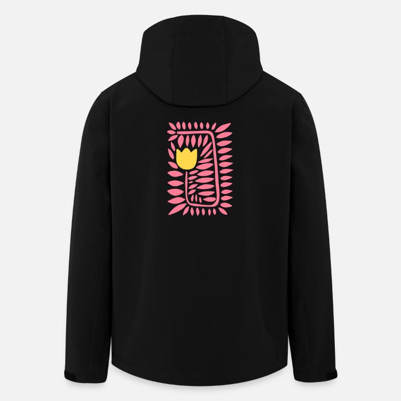 Tulip yellow and pink  - Recycelte Männer Softshell-Jacke von Stanley/Stella - Schwarz